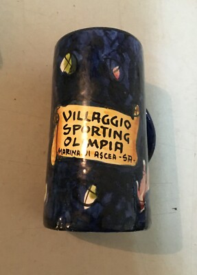 Soprammobile Pubblicitario In Ceramica Di Pisapia, Villaggio Sportingolimpiacava