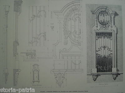 Milano: Architettura Lombarda, Palazzo Sormani, Francesco Croce, Antica Finestra