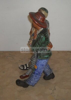 Ceramica Da Collezione: Gruppo Scultoreo Popolare Con Musicisti E Cantanti, Anni '20
