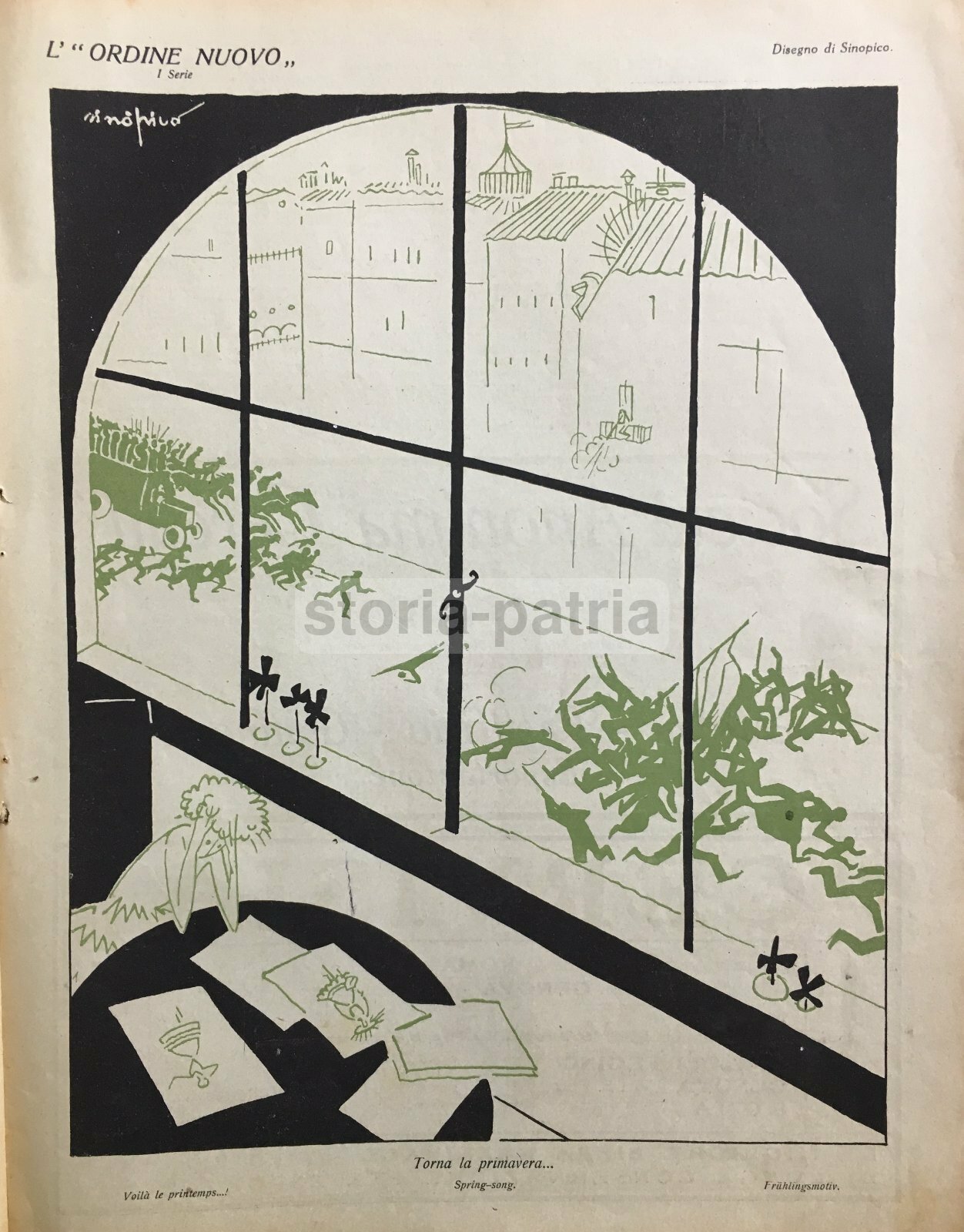 L'Ordine Nuovo: Illustrazione Satirica Di Pino Sinopico, 1921