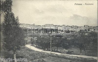 Antica Veduta Panoramica Con Carretto E Cavallo, Santangelo, 1927, Potenza, Basilicata