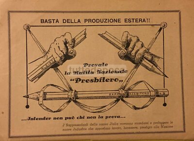 Scrittura, Calligrafia E Autarchia: Pubblicità Matite Presbitero E L'Auto Fiduciaria