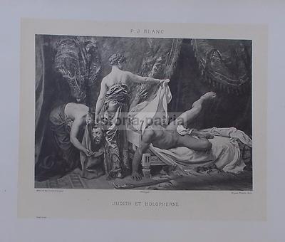 Giuditta E Oloferne: Scena Biblica, Stampa In Fototipia Da P.J. Blanc