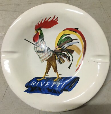 Gallo Rivetti, Posacenere Pubblicitario In Ceramica