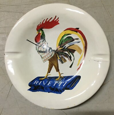 Gallo Rivetti, Posacenere Pubblicitario In Ceramica