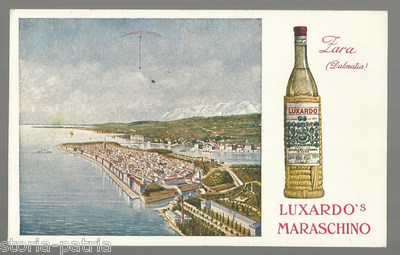 Liquori Luxardo, Maraschino, Dalmazia, Zara, Alinari: Cartolina Pubblicitaria