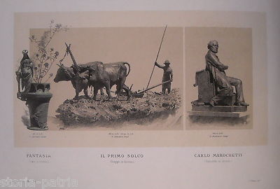 Arte Dell'Ottocento: Scultura Artistica   Luigi Contratti, Marochetti, Ambrosio, Calandra