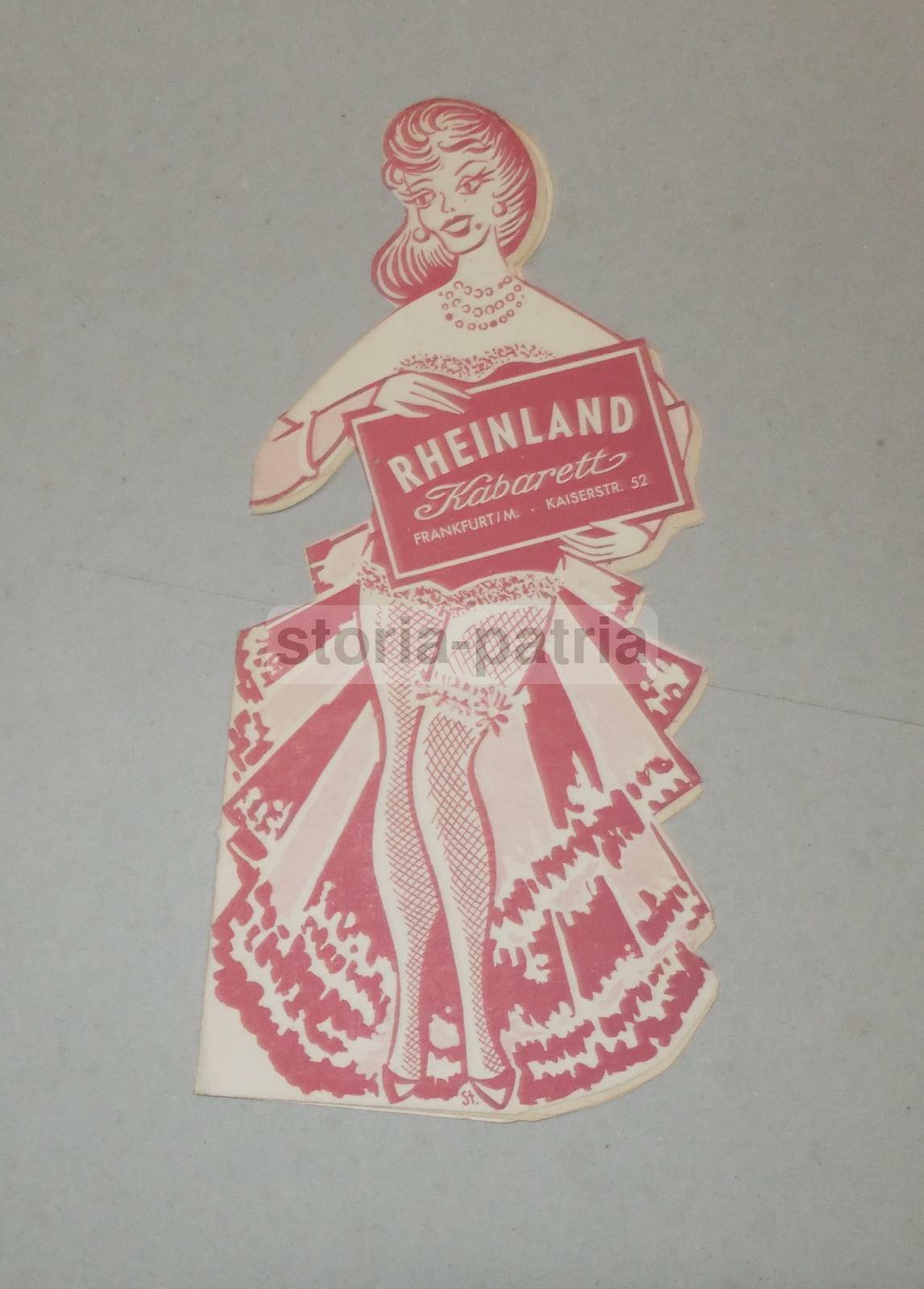 Musica, Spettacolo E Cabaret A Francoforte: Rheinland Kabarett, René Carol, Custor, 1961