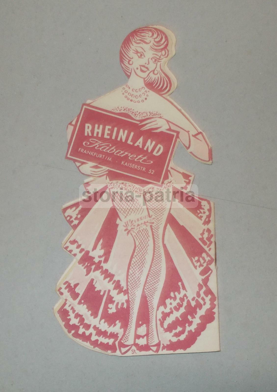 Musica, Spettacolo E Cabaret A Francoforte: Rheinland Kabarett, René Carol, Custor, 1961