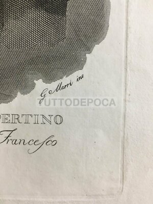 San Giuseppe Da Copertino: Incisione Originale All'Acquaforte Di G. Marri, Puglia, XIX Secolo