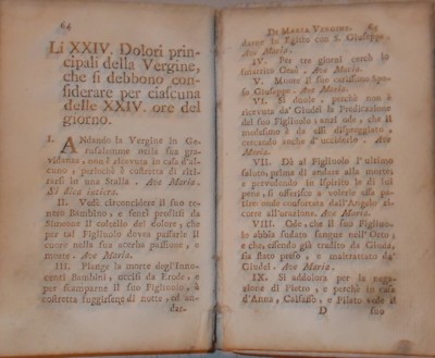 Officium Septem Dolorum Beatae Mariae Virginis, S. Bonaventura, Napoli, 1722