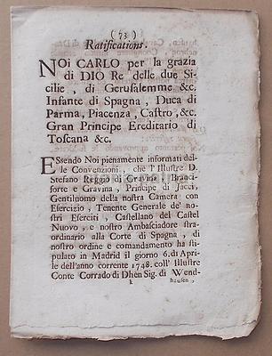 Economia, Commercio E Navigazione: Trattato Tra Il Regno Di Napoli E La Danimarca, 1748