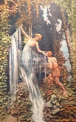 Arte, Fonte Dell'Amore. Antica Illustrazione Ispirata Allo Scultore Domenico Mastroianni