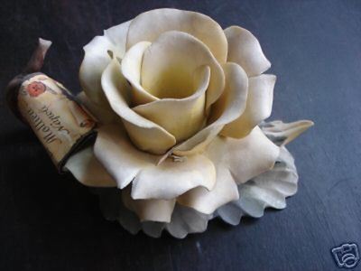 Napoli Capodimonte Mollica   Rosa Porta Candela In Porcellana Policroma