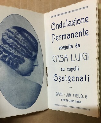 Antico Calendarietto Pubblicitario Casa Luigi, Bari, 1936   Cinema