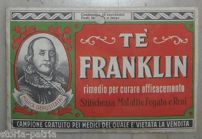 Milano, Manzoni, Busta Pubblicitaria Thé Franklin, Anni '30