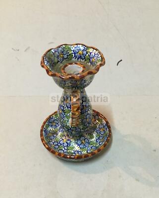 Arte Abruzzo, Rapino: Ceramica Floreale Policroma Porta Candela Vitacolonna