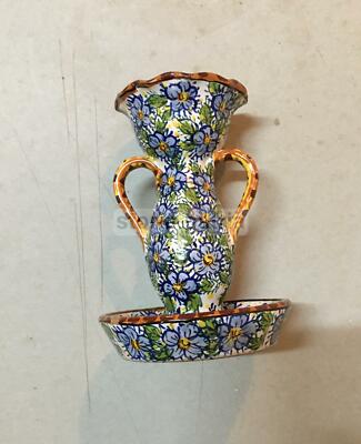 Arte Abruzzo, Rapino: Ceramica Floreale Policroma Porta Candela Vitacolonna