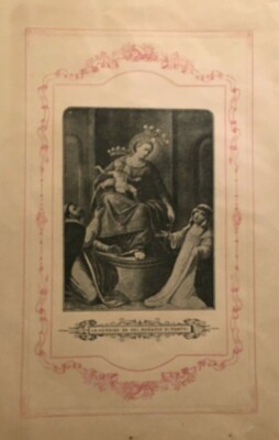 Arte Devozionale: Madonna Del Rosario Di Pompei. Inusuale Grafica Decorativa, Stampa