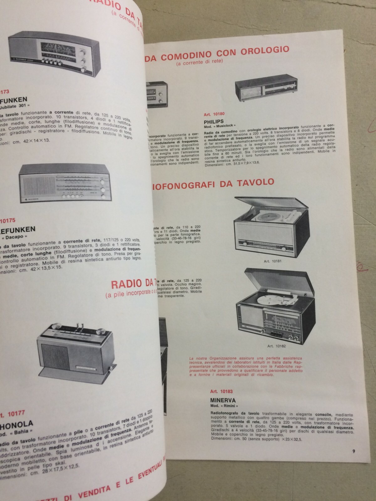 Radiotecnica, Musica, Radio, Roma, Bagnini: Catalogo Illustrato Pubblicitario