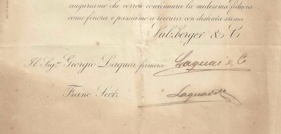 Puglia, Molfetta: Antica Pubblicitaria Stamperia Tomasicchio (Bari), Sulzberger, 1883