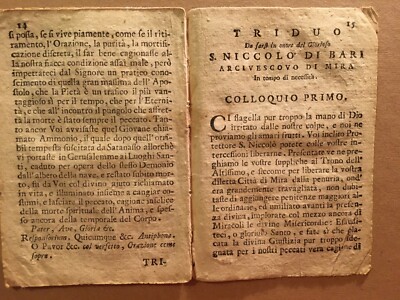 Marche, Puglia: San Nicola Di Bari, Monte Giberto. Rara Antica Edizione Taccari, 1786