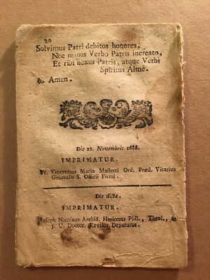 Marche, Puglia: San Nicola Di Bari, Monte Giberto. Rara Antica Edizione Taccari, 1786