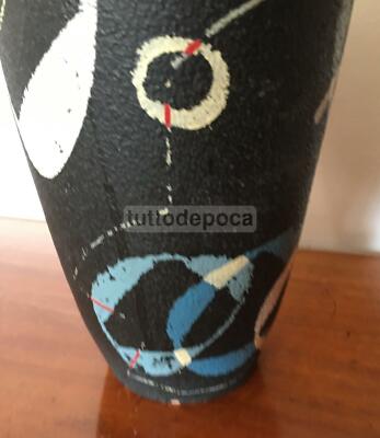 Vaso In Ceramica Con Decoro Astratto, Albisola