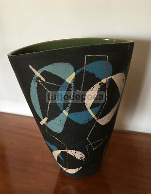 Vaso In Ceramica Con Decoro Astratto, Albisola