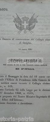 Politica Giuridica: Regio Decreto Per Il Collegio Elettorale Di Ostiglia, Elezione Deputato