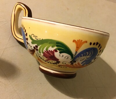 Marmaca, San Marino, Decorativa Tazza In Ceramica Da Collezione, Figurata A Motivi Floreali