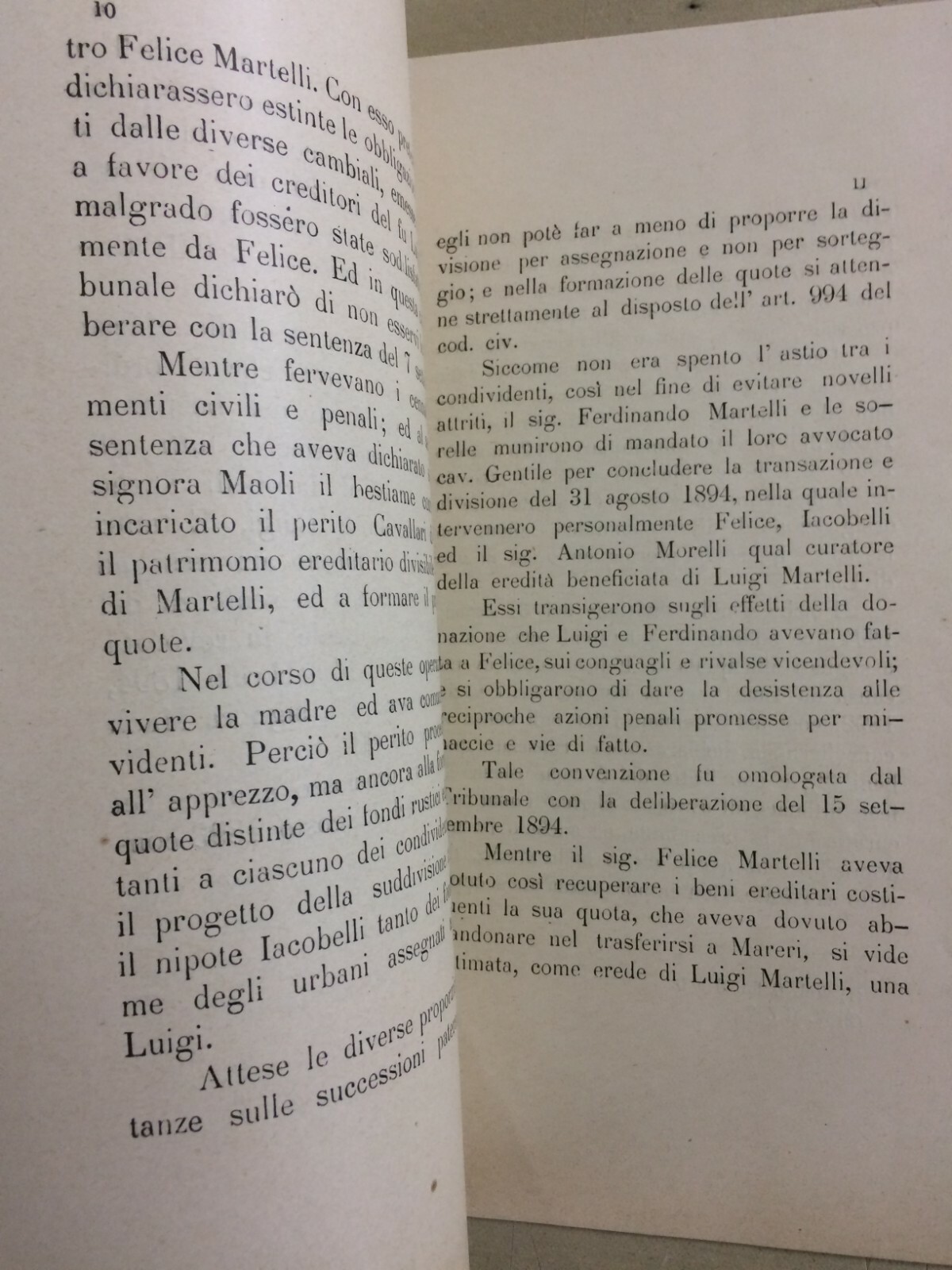 Giuridica Antica: Allegazione Aquila, Rieti, Mareri, Martelli, Cestoni, Bonanni, 1899