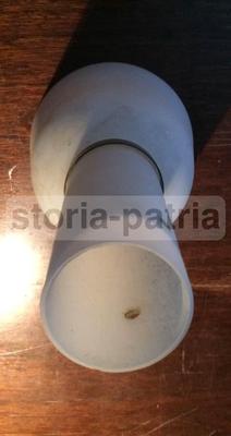 Coppa Decorativa In Vetro Bianco Per Lampada, Design Modernariato