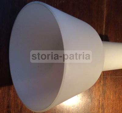 Coppa Decorativa In Vetro Bianco Per Lampada, Design Modernariato