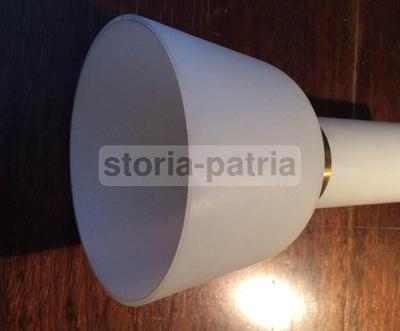 Coppa Decorativa In Vetro Bianco Per Lampada, Design Modernariato