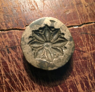Antico Punzone E Sigillo Decorativo Da Collezione