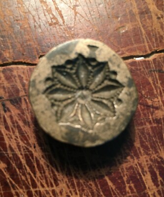 Antico Punzone E Sigillo Decorativo Da Collezione