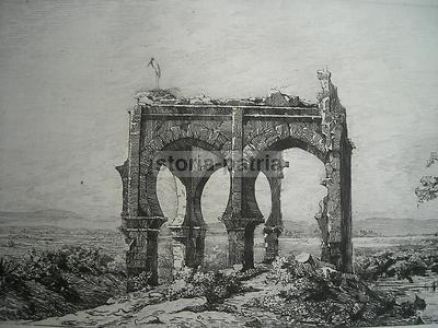Antica Veduta Koubba De Sidi Bouisrack, Incisione Di Niel, Stampa Lienard