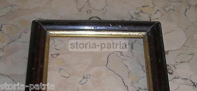 Antica Cornice In Legno Laccato E Meccato Per Stampe E Piccoli Dipinti