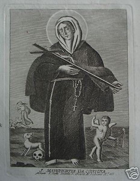 Toscana, Cortona, Antica Stampa Popolare Devozionale, Santa Margherita, Napoli, Scafa