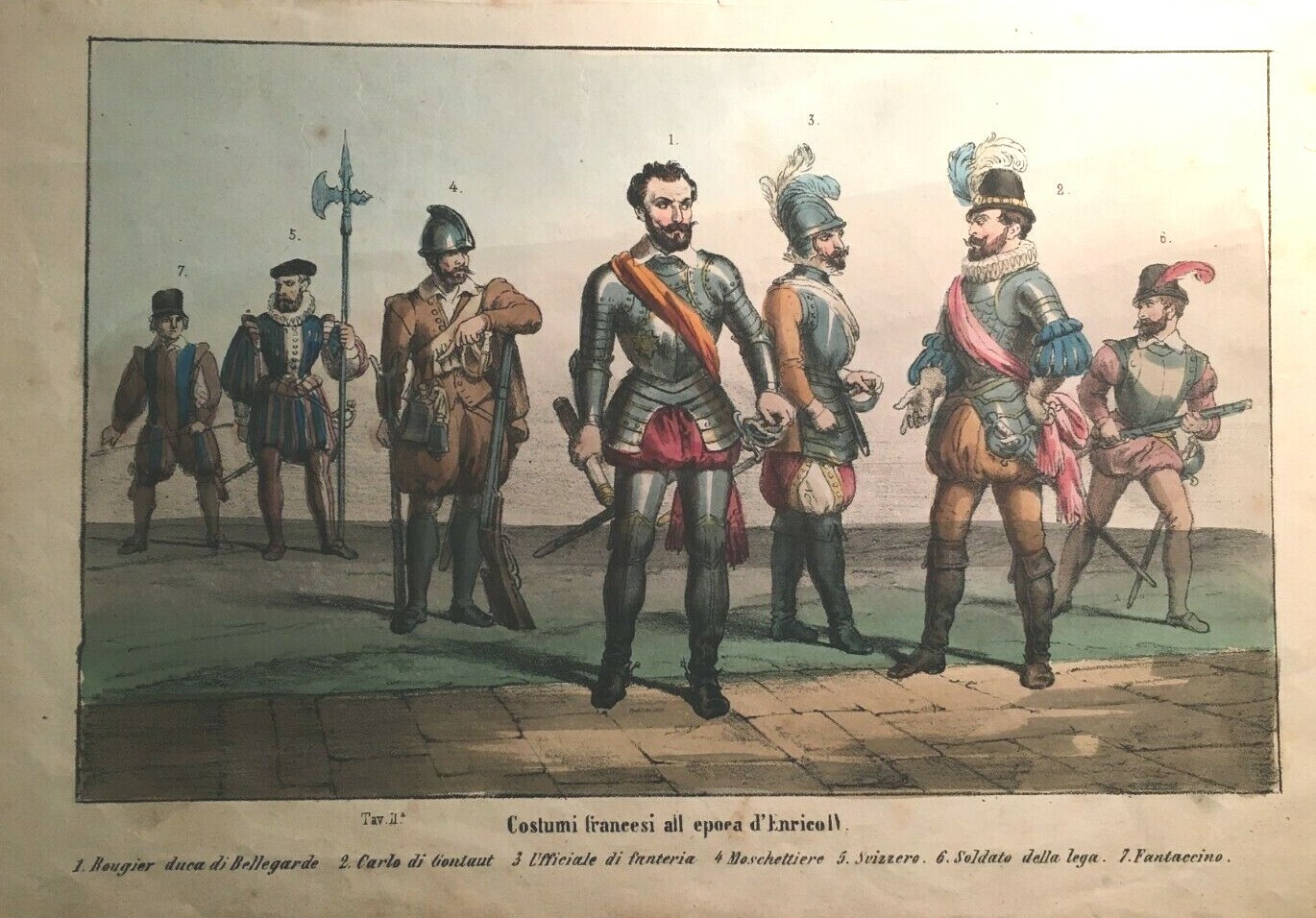 Militaria: Costumi Francesi Dell'Epoca Di Enrico IV (Bellegarde, Soldato Della Lega)