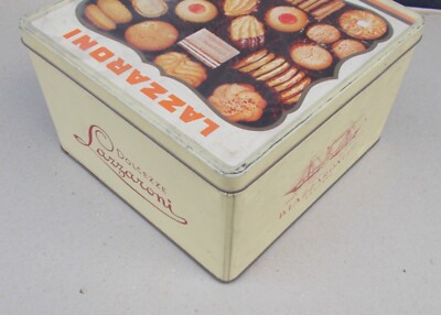 Pasticceria Dolciaria Biscotti: Scatola Pubblicitaria Saronno Lazzaroni Inusuale