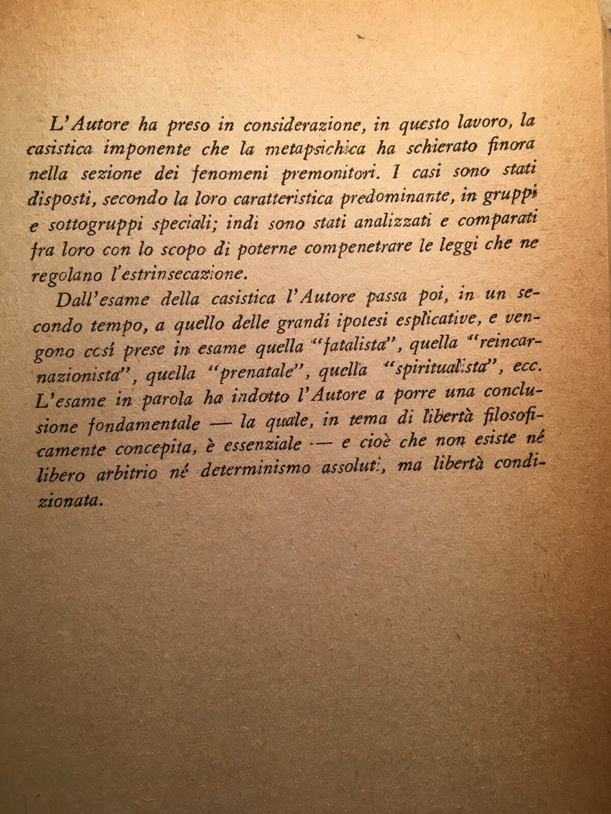 Medicina, Esoterismo E Fenomeni Premonitori. Bozzano, 1947