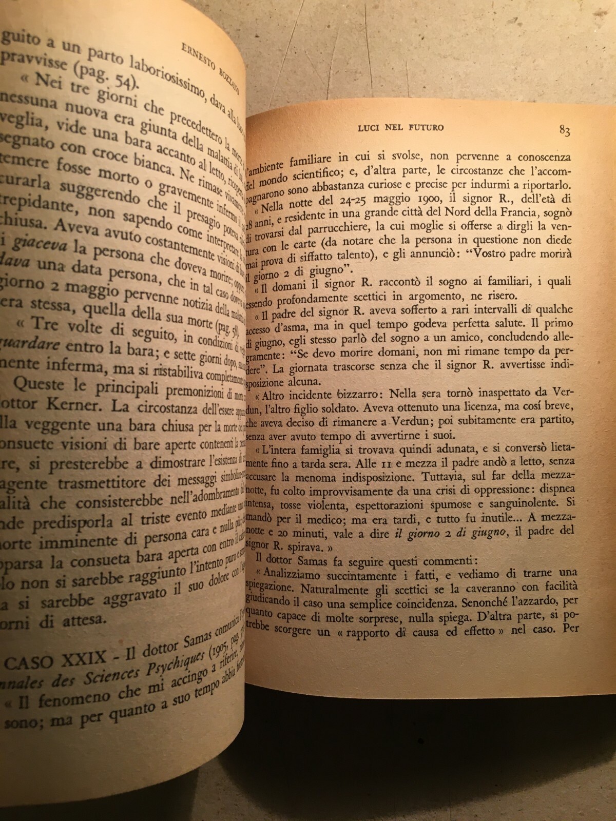 Medicina, Esoterismo E Fenomeni Premonitori. Bozzano, 1947
