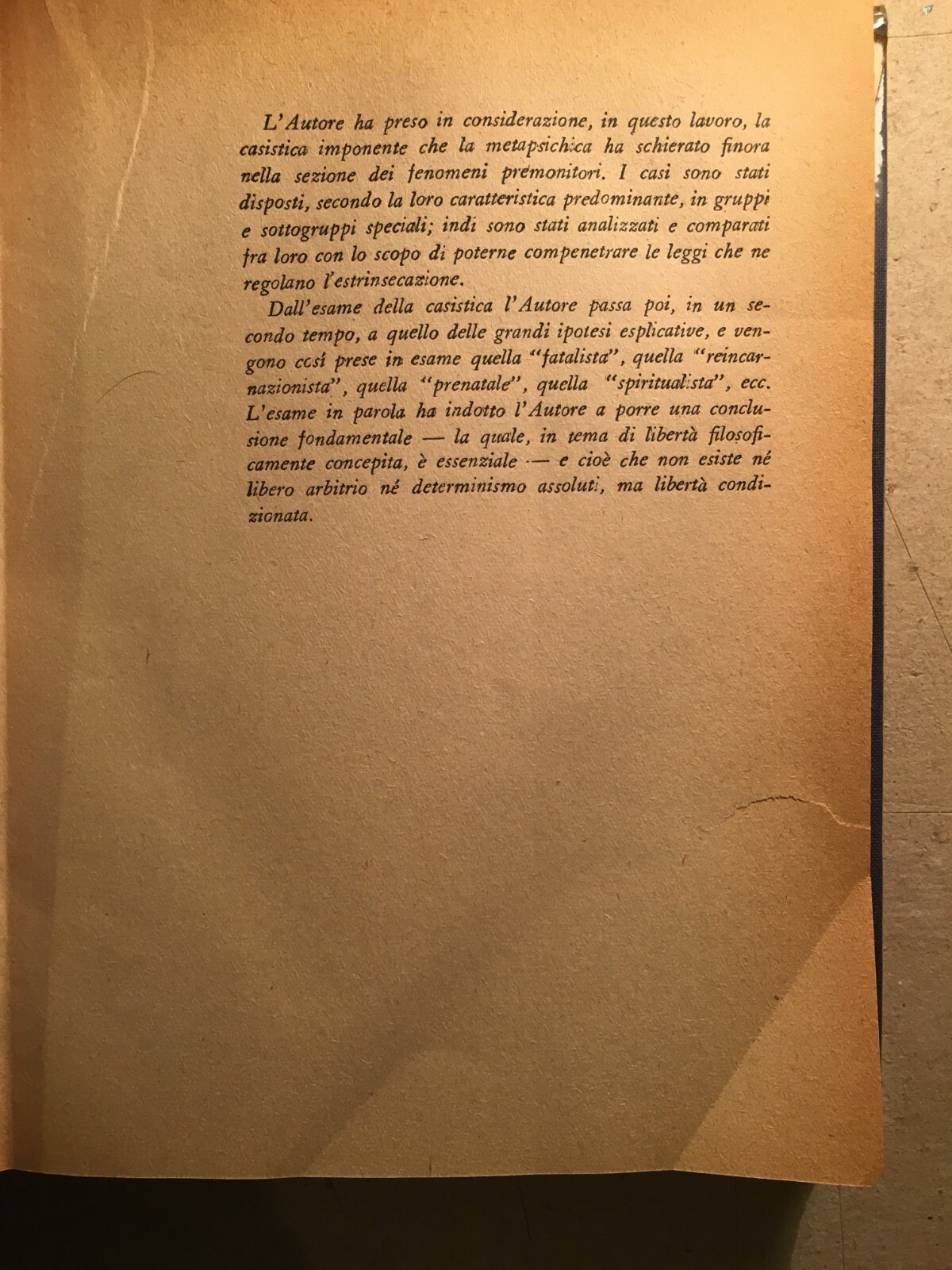 Medicina, Esoterismo E Fenomeni Premonitori. Bozzano, 1947
