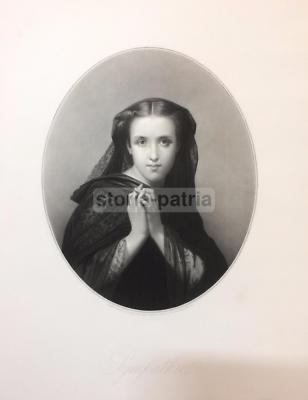 Sympathie. Ritratto Allegorico, Incisione Di Jouanin E Toulmouche