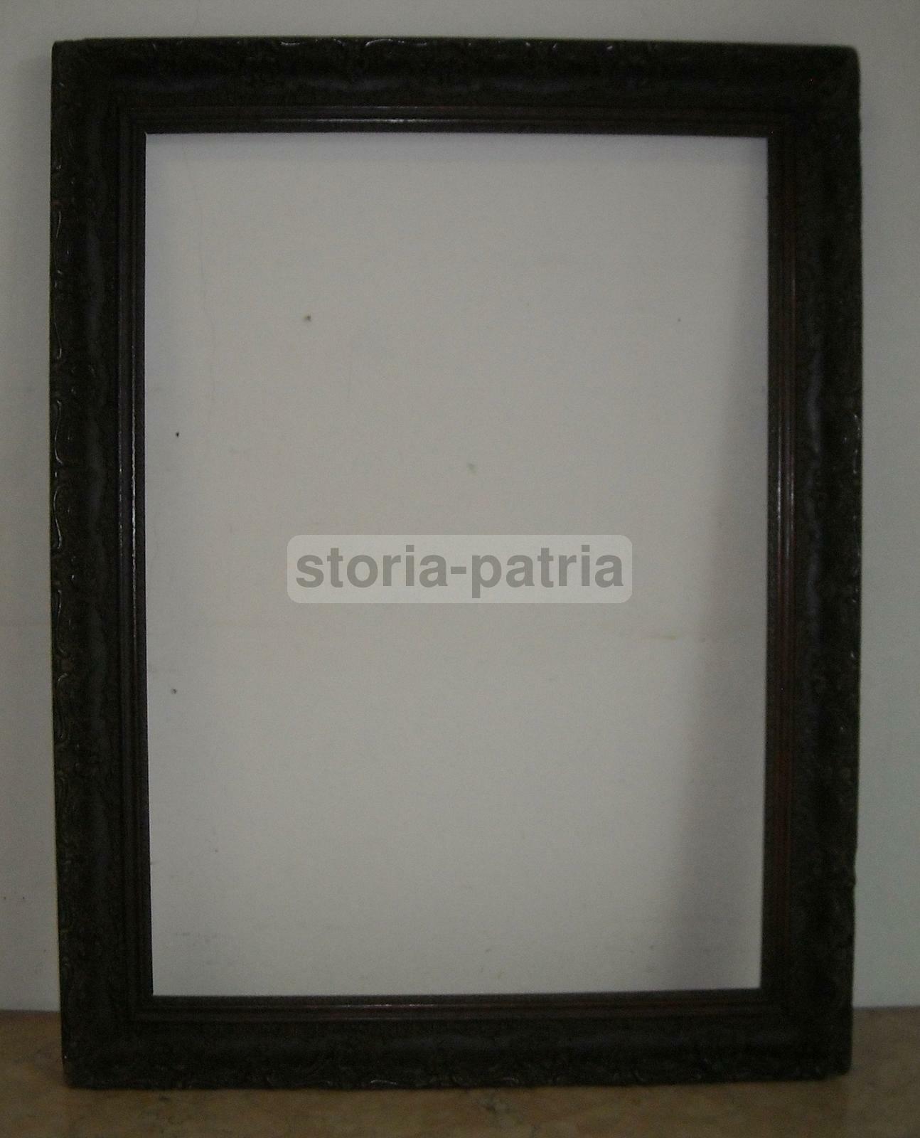 Grande Cornice Antica Liberty Con Decori In Pastiglia