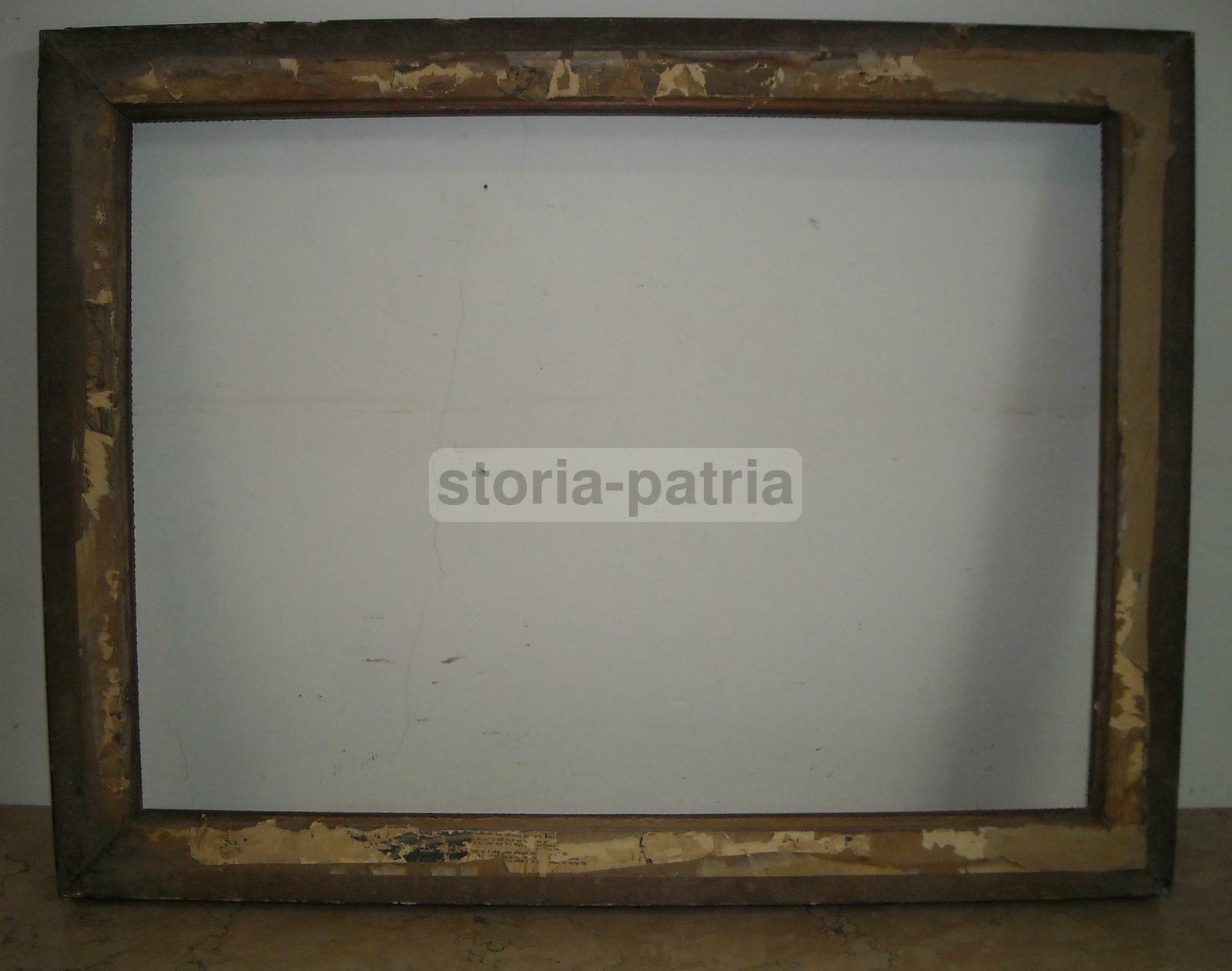 Grande Cornice Antica Liberty Con Decori In Pastiglia