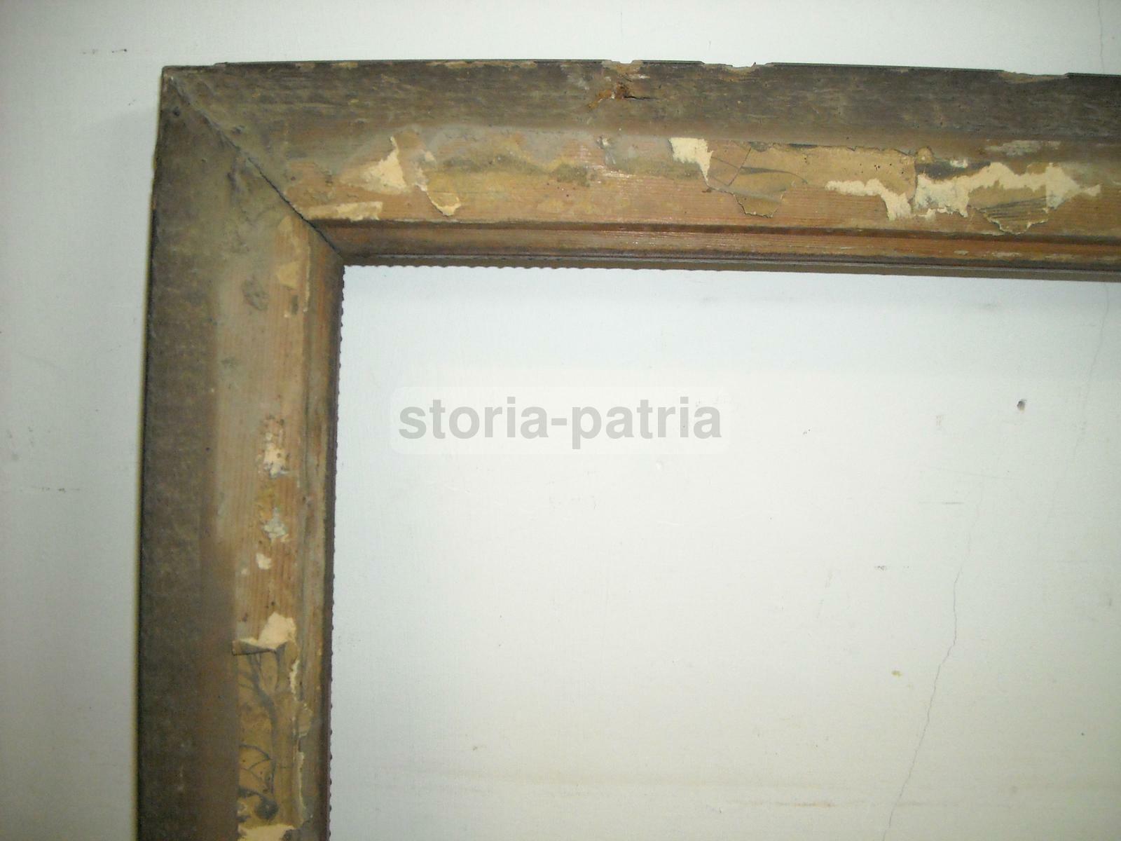 Grande Cornice Antica Liberty Con Decori In Pastiglia