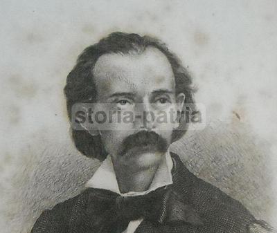 Ritratto Di Mario Rapisardi, Antica Incisione Di Francesco Di Bartolo